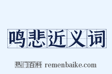 鸣悲近义词是什么意思的图片